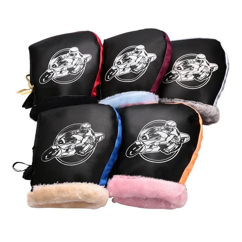 1 пара мотоциклетные ветрозащитные перчатки для руля рук зимние Утепленные