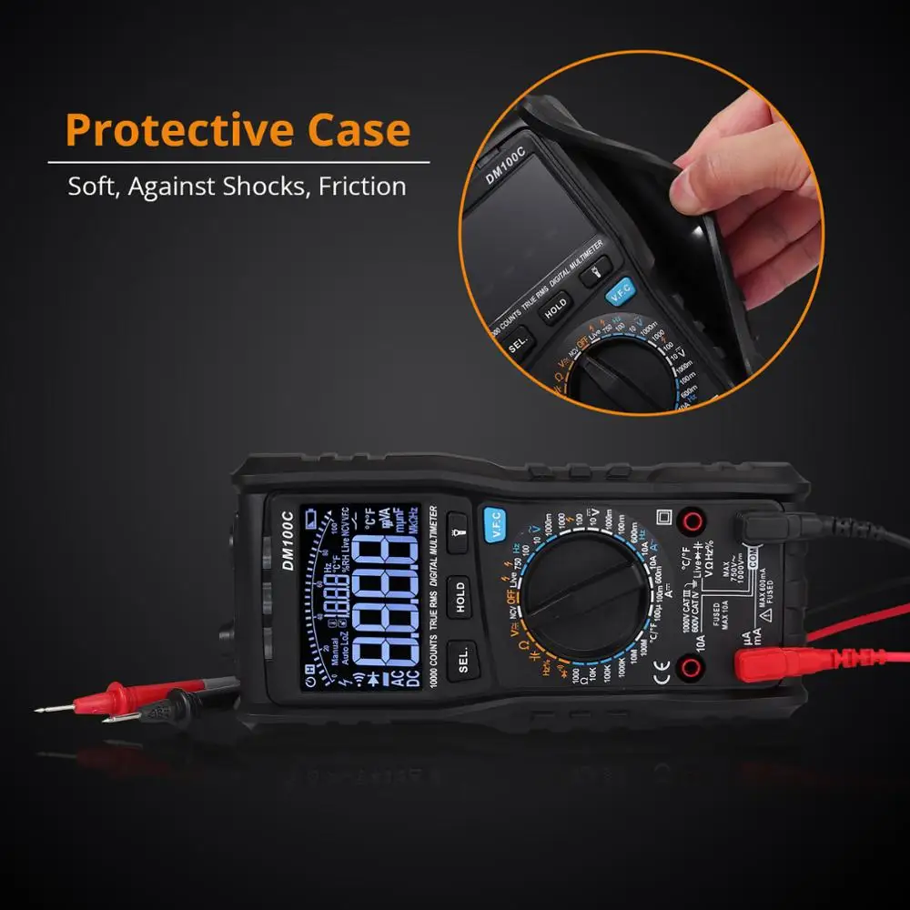 Цифровой мультиметр Neoteck 9999 отсчетов True RMS DMM VFC емкость AC/DC тестер напряжения и