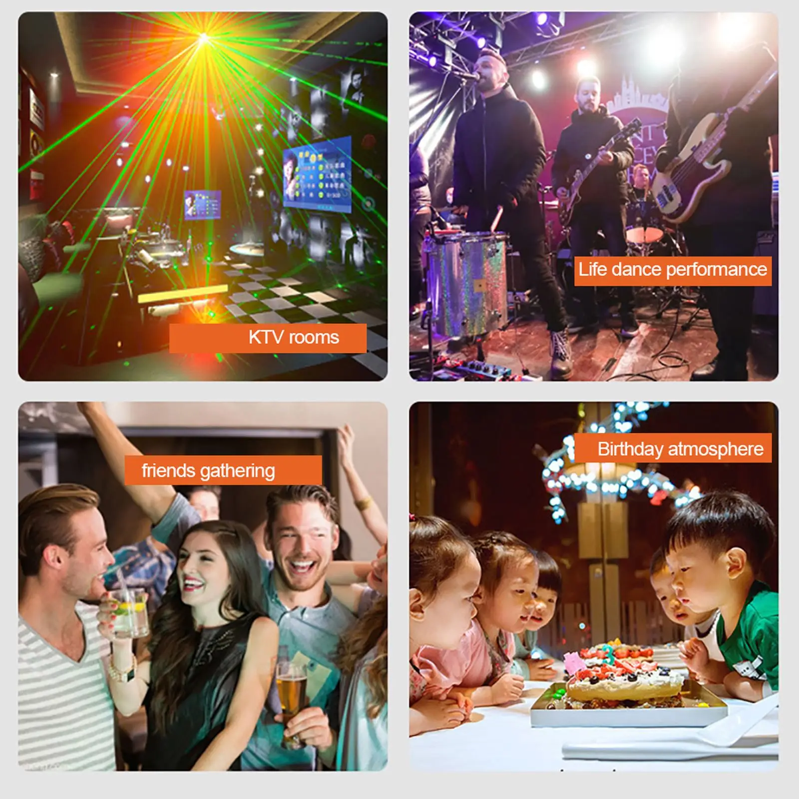 

60 Patterns RGB Stage Lights Voice Control Music Led Disco Light Projector Lights Party Effect Lamp With Controller Show Laser
