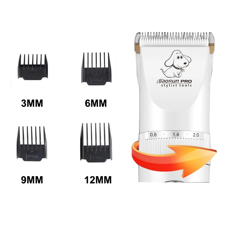 Baorun-cortadora de pelo profesional P9 para mascotas, m&aacute;quina de bajo ruido, recargable, para el cuidado de gatos-5