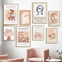 abstract lines woman matisse leaf pigeon nordic posters and prints wall art canvas painting wall picture for living room decor