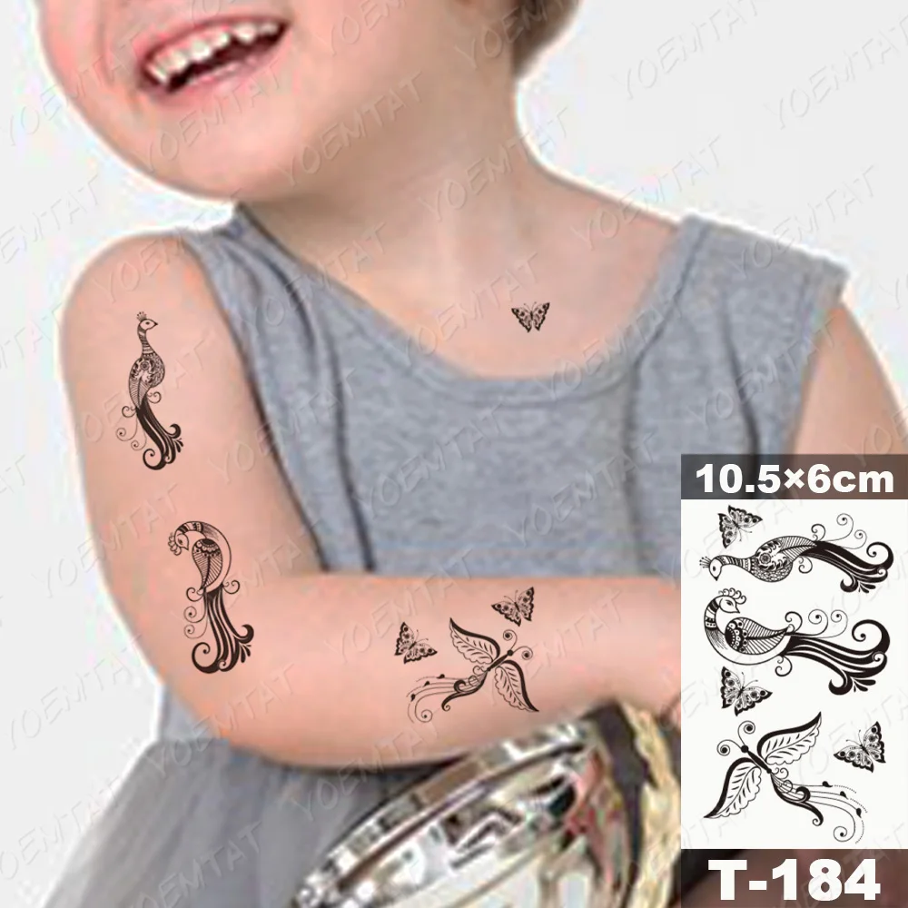 Waterproof Temporary Tattoo Sticker Panda Dinosaur Planet Butterfly Children Flash Tatoo Female Henna Body Art Fake Tatto Male