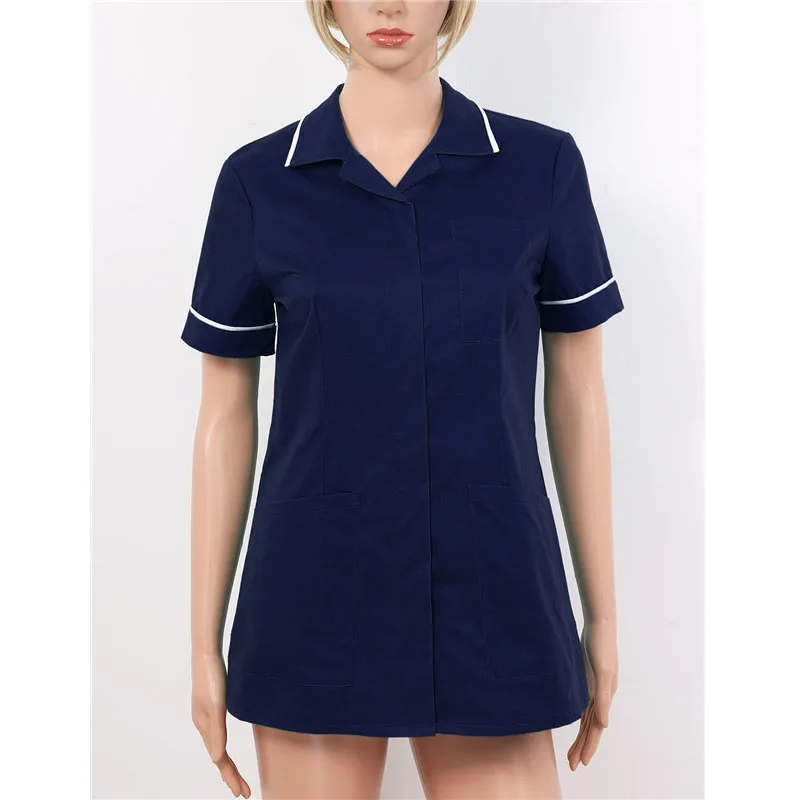 Женская женская униформа топы с короткими рукавами и пуговицами ity Maid s Cares