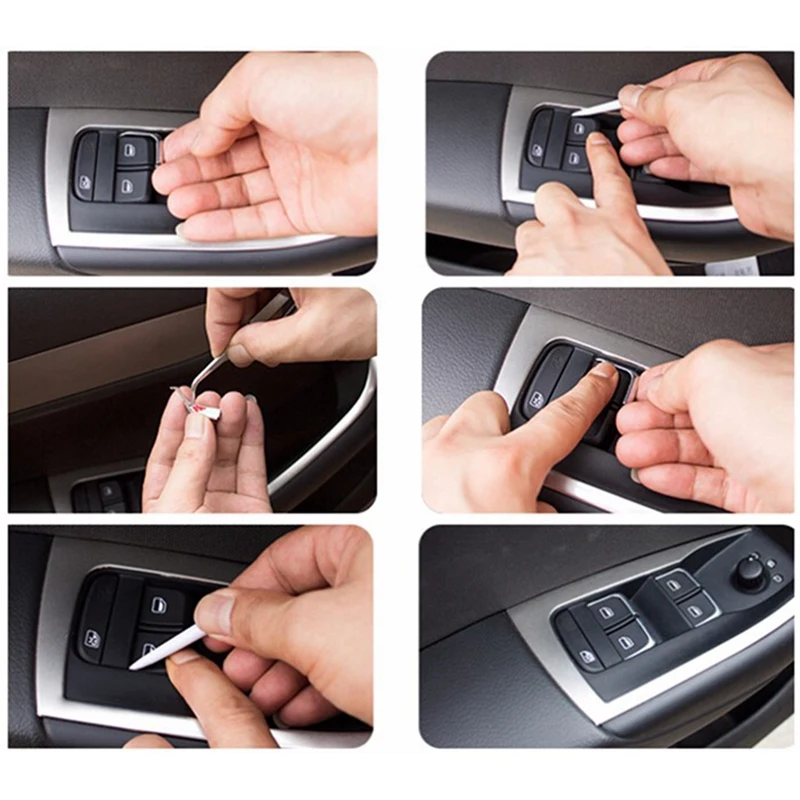 2 комплекта автомобильных аксессуаров: 1 набор кнопок для стеклоподъемника и
