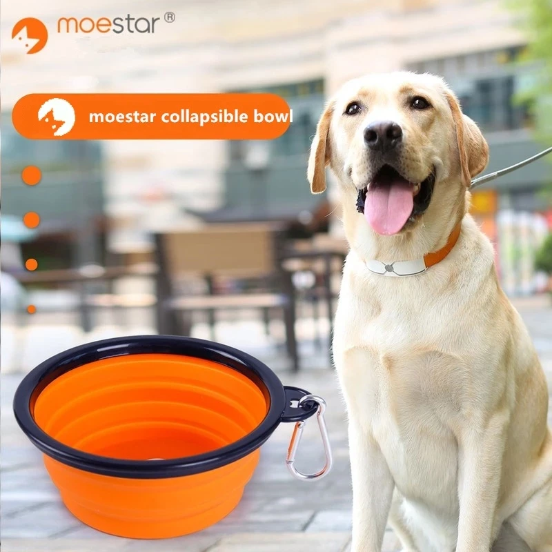 

Складная Силиконовая миска Youpin Moestar для путешествий, миска с подвесной пряжкой, миска для воды для собак, посуда, контейнер для еды