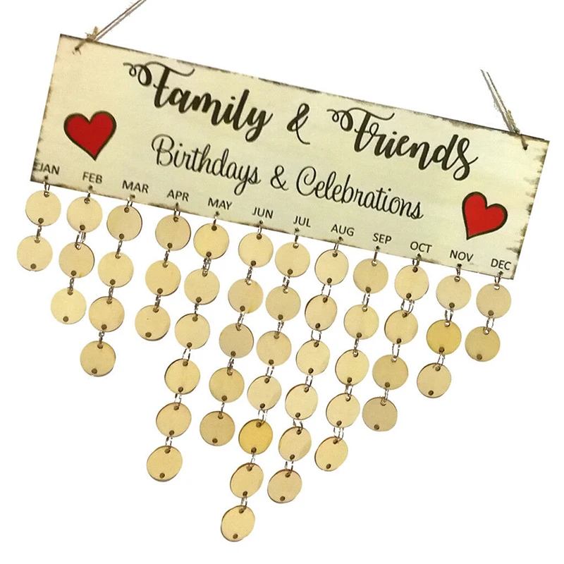 Семья Друзья День рождения Празднование дерево напоминание календарь