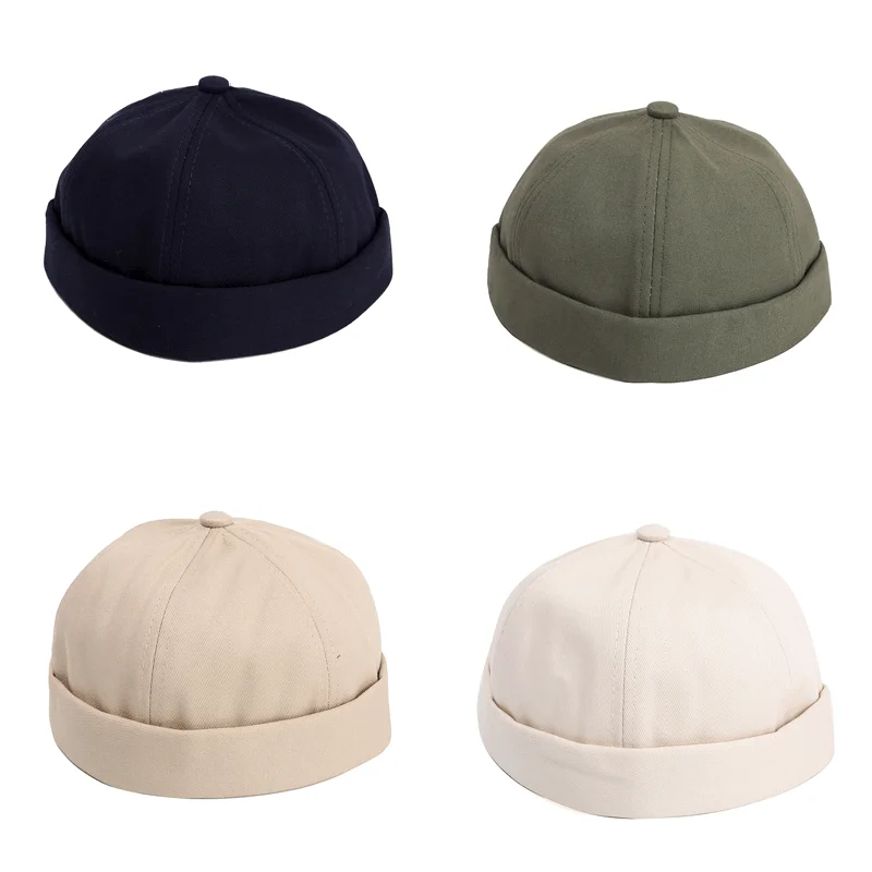 

CSBL Women Black Yellow Red New Men's Beanie Cap Solid Cotton Loop Melon Caps Male Female Streetwear Hip Hop Beanies Hat