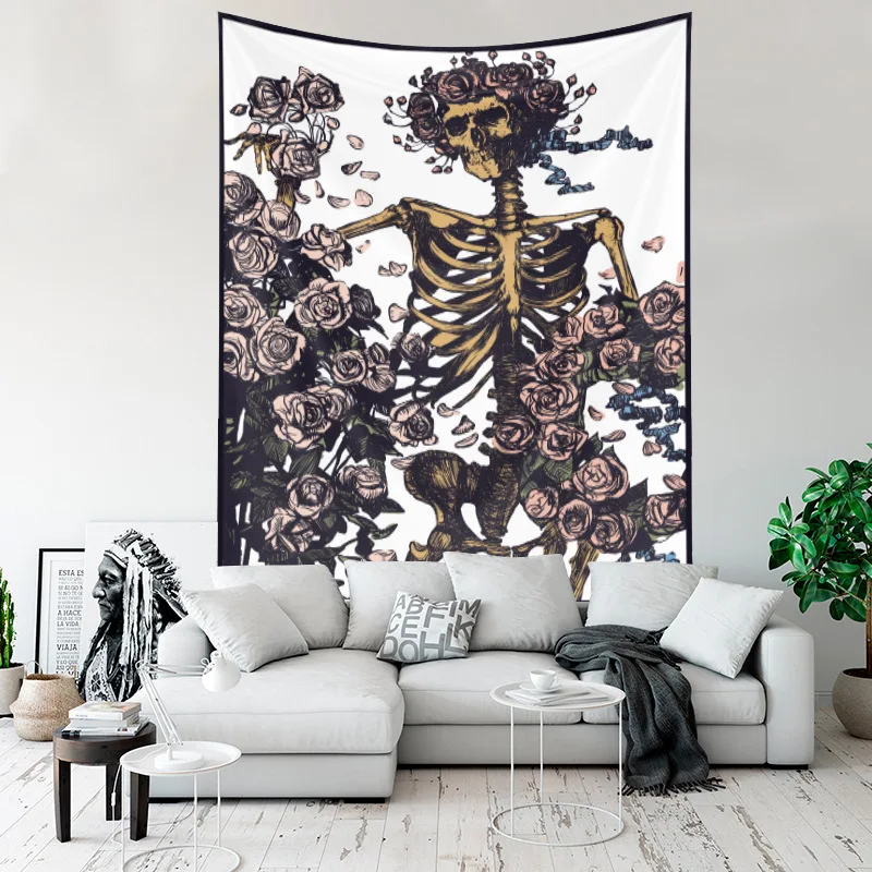 Пеп Астрология хиппи ведьмастерство Tapiz МАНДАЛА ГОБЕЛЕН череп медитация Триппи