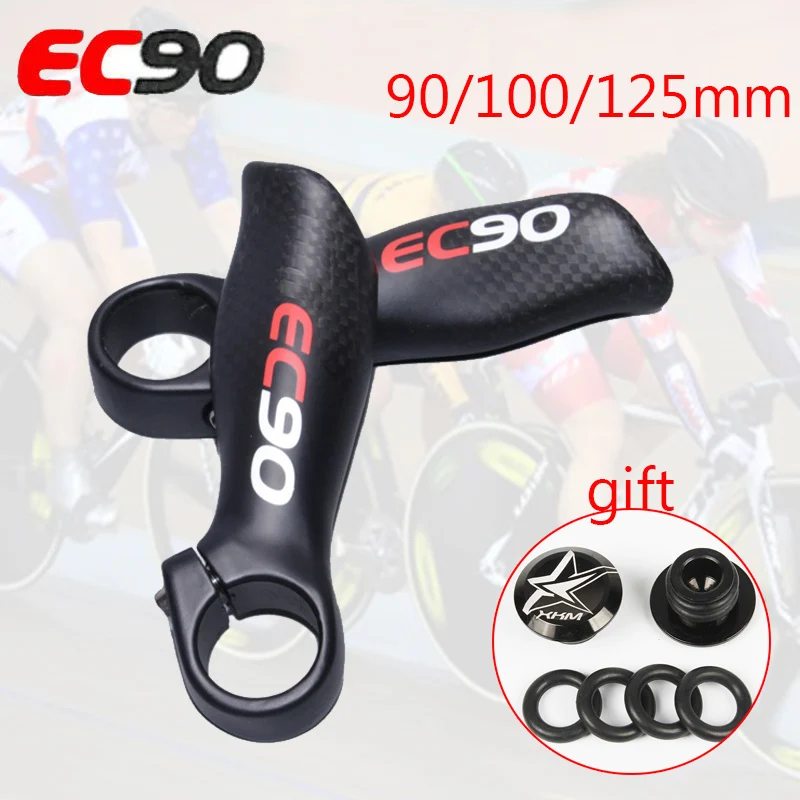 EC90 22 2 углеродное волокно MTB руль для велосипеда концы 90/125 мм эргономичный 3K