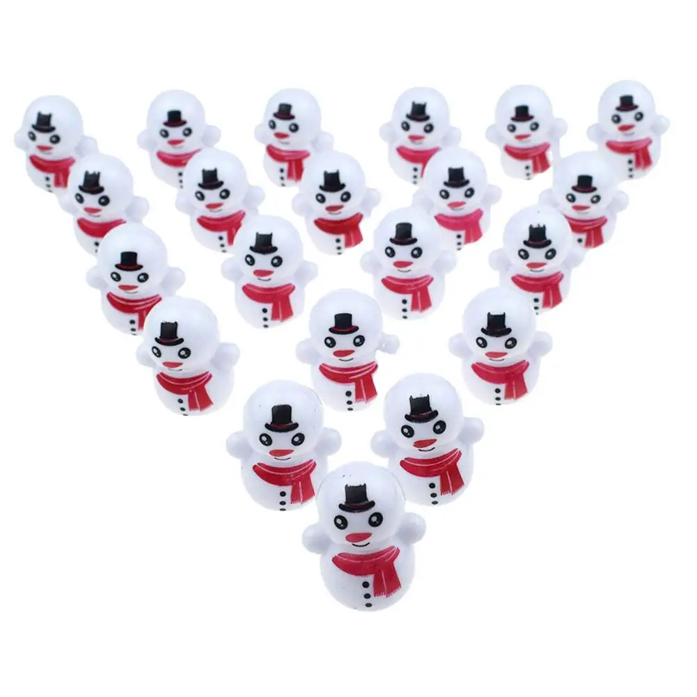 

21pcs Cartoon Snowman Tumbler Toy Plastic Snowman Rolling Swing Relieve Stress Relax Toys For Children Birthday Christmas Gift