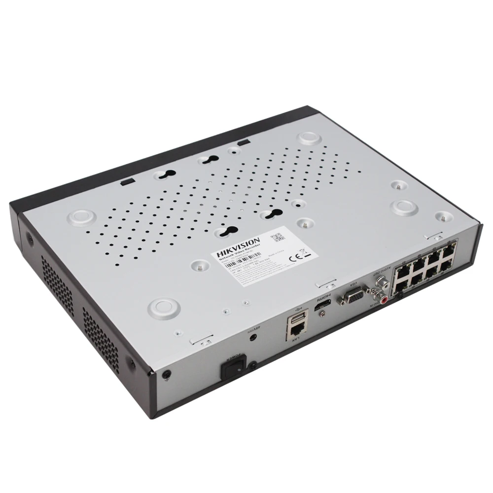 Hikvision 4K 8CH POE NVR DS-7608NI-K1/8 P 8 канальный разъем и воспроизведение видеорекордер наблюдения Встроенный 8 POE порта HDMI 4K выходы