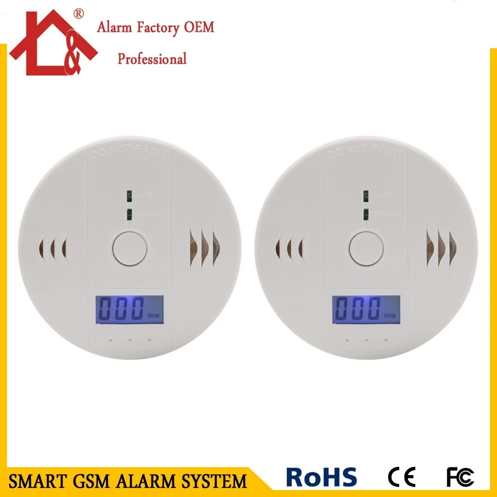 Датчик углекислого газа с ЖК дисплеем независимый детектор Предупреждение
