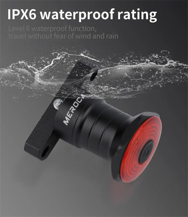 Задний фонарь для горного велосипеда с датчиком торможения и