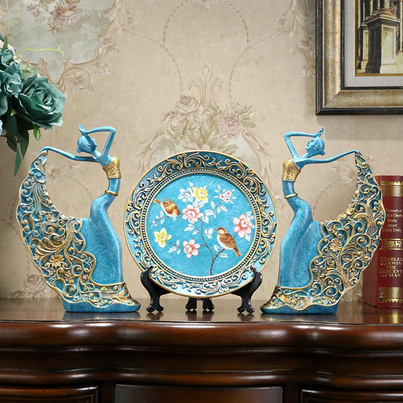 Роскошные танцоры в европейском стиле орнаменты из смолы украшения для стола