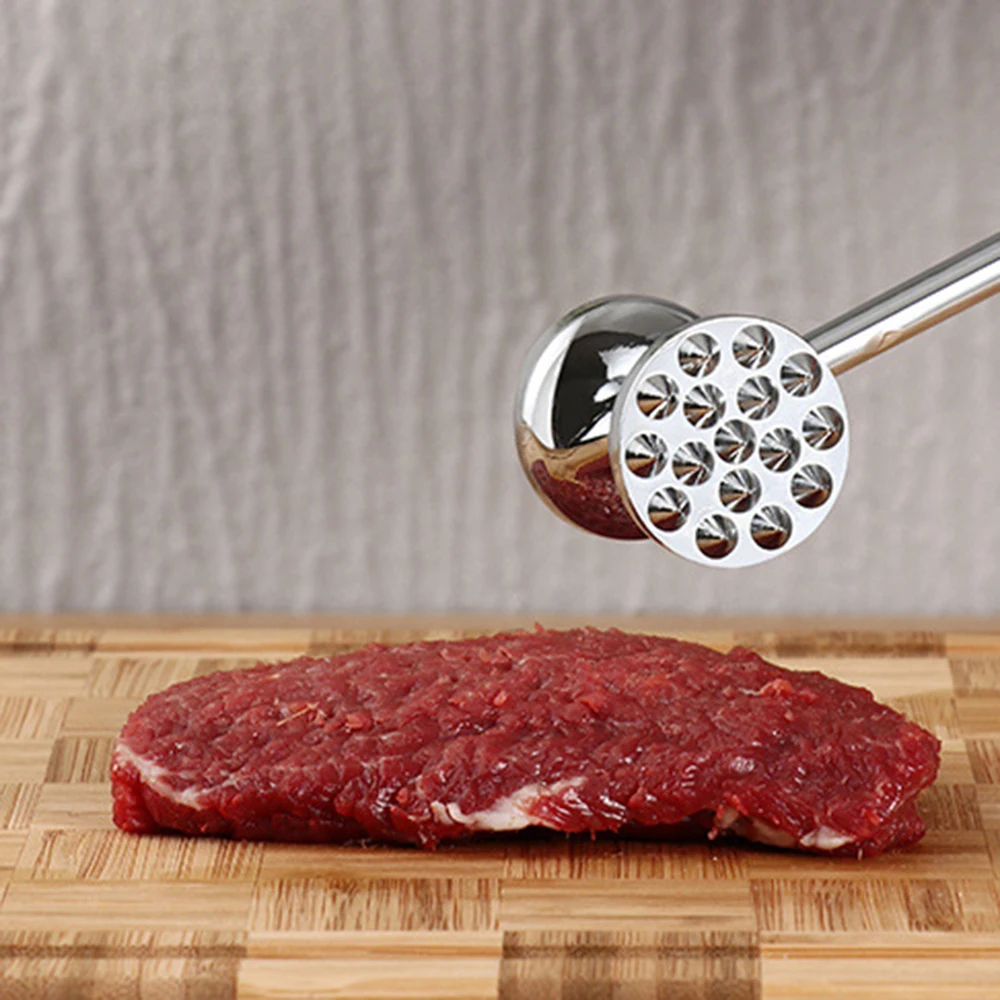 

Dual-Sided Meat Tenderizer Tool Stainless Steel Meat Mallet Pounder Meat Hammer for Tenderizing Steak Beef and Poultry