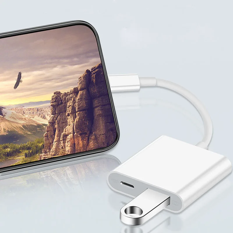 USB OTG адаптер для iphone ios 13 соединитель MIDI клавиатуры с зарядным портом lightning iPad