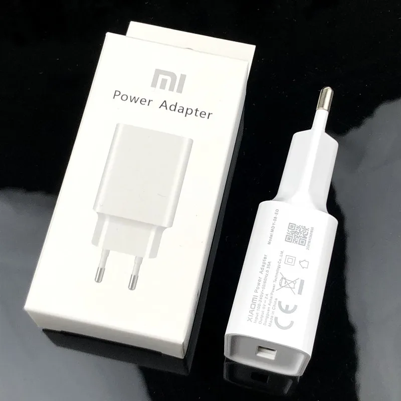 Оригинальный Xiaomi 5V/2A EU USB адаптер питания Белый для Mi 10 Redmi 7 7a 6a 4X 5 5a plus a2 a4 lite Note 6 4 4A