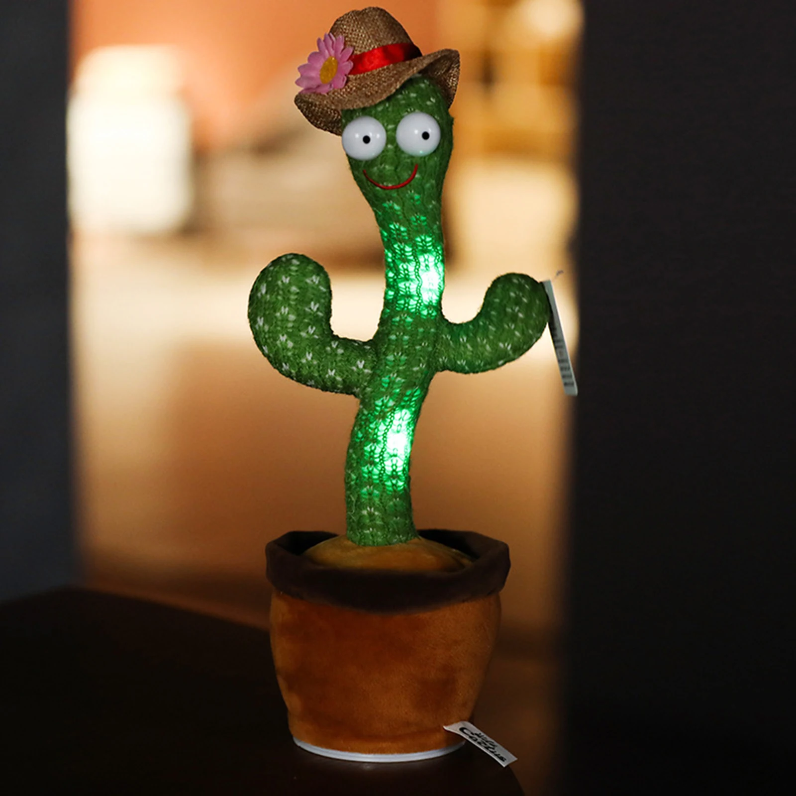 

Cactus Plush Doll Swing Toys w/ Twist Dancing & Singing Toys Desktop Decor