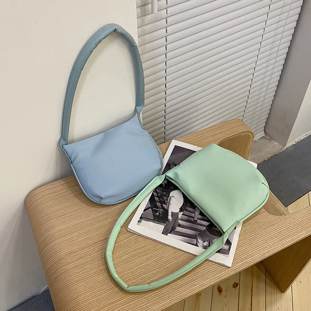 

Модные сумки карамельных цветов на плечо, женские маленькие сумочки, женские тканевые повседневные сумки-тоуты, кошелек