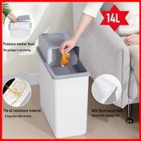 new trash can waterproof narrow seam dustbin privacy protection bucket garbage for household bathroom toilet kitchen bin