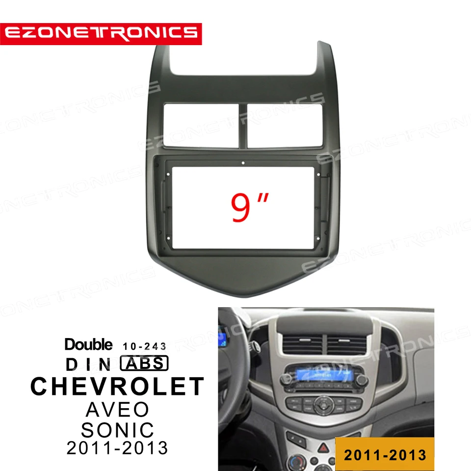1 2Din автомобильный DVD адаптер аудиоадаптер приборная панель 9 &quotдля Chevrolet AVEO SONIC 2011