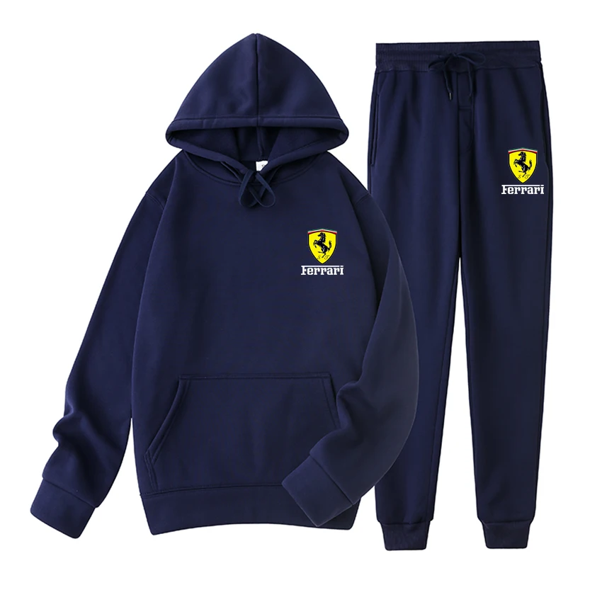 

Spring and autumn fashion men's sportswear 2 piece hoodie + pants sports suit men's hooded sweatshirt sports running men's suit