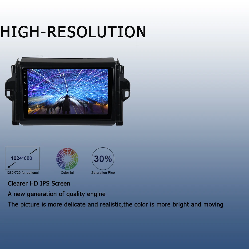 2 din Android 9.0 car radio for Toyota Fortuner multimedia player 9"IPS GPS navigation PX6 DSP HDMI 4Gb+64Gb