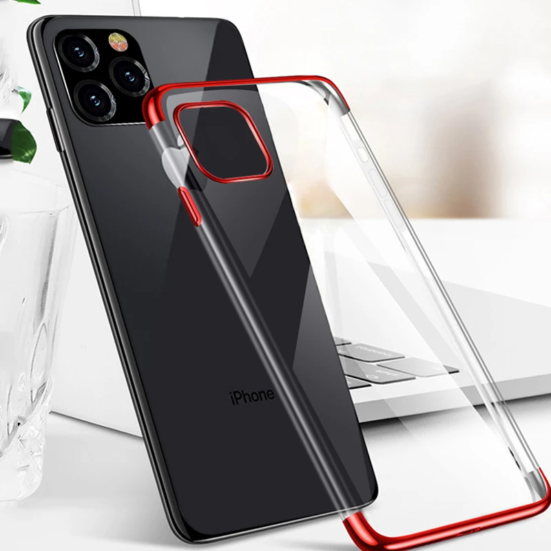 Роскошный чехол для телефона с покрытием iPhone 11 Pro Max из мягкого ТПУ задняя крышка XS