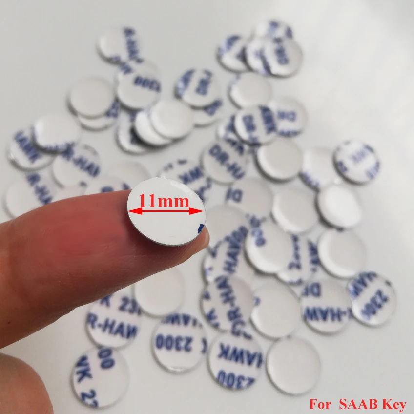 Оптовая продажа 11 мм металлический Автомобильный ключ логотип наклейка с 3м клей