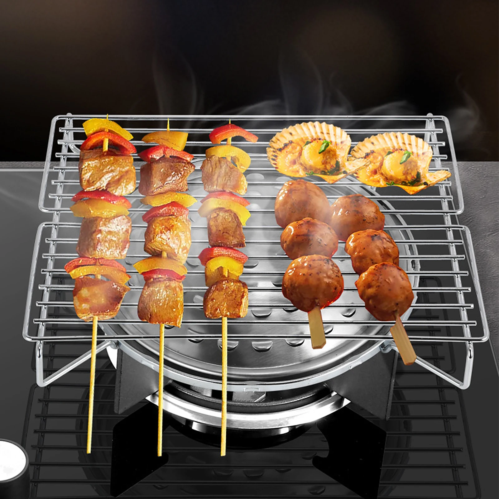 Открытый Кемпинг Плита Гриль портативный барбекю гриль сверхмощный железный