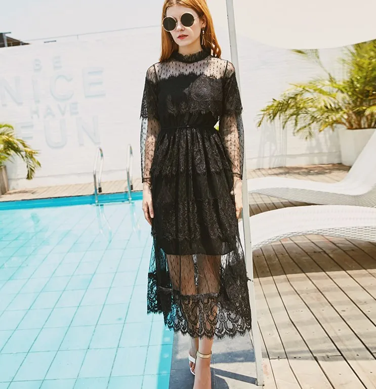Boho Одежда сетки кружева платья 2019 Sukienki платье для женщин Ретро крючком роскошные