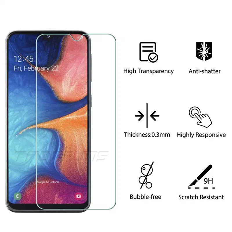 Закаленное стекло 9H для Samsung Galaxy A30 A50 защитная пленка экрана на A 30 50 A70 A20 A20E A10 A40 A60