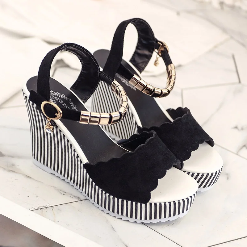 

2021 Sandals High Heels Ladies Shoes Summer Clogs Wedge Espadrilles Platform Open Toe Muffins shoe New High-heeled Thick Comfort