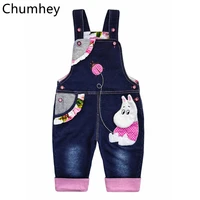 0 4t baby girl overalls spring infant jeans rabbit rompers bebes cartoon clothes toddler denim pants jumpsuit kids clothing