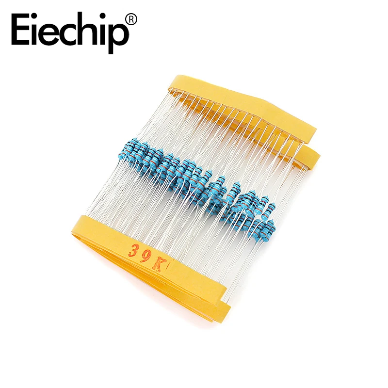 

100 шт./лот 1/4 вт 1% металлопленочный резистор 0,25 вт сопротивление 39K ом сквозное отверстие