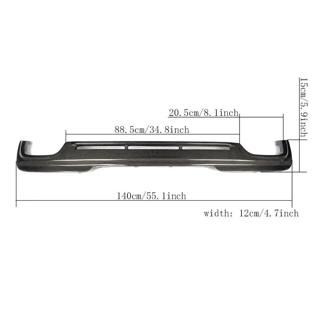 5 серии Реальные углеродного волокна задний бампер диффузор спойлер для BMW F10 M Sport