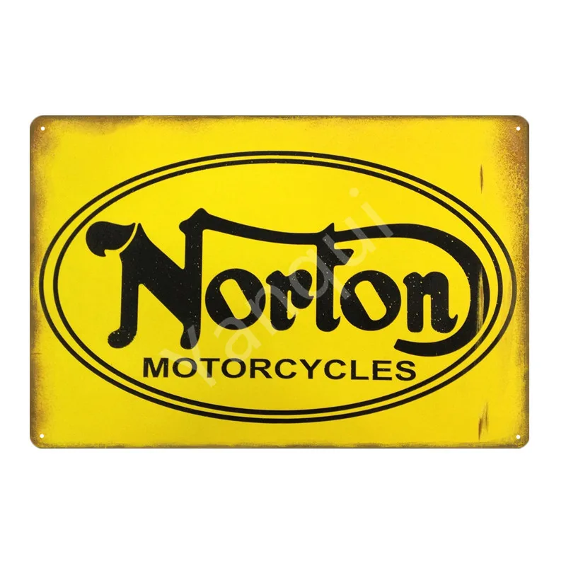 Racer Norton Motorcycle металлический плакат жестяные знаки для паба автомобиля клуба бара гаража магазина домашний декор настенная живопись Carft подарок YI-065 - Цвет: NEW0276AI
