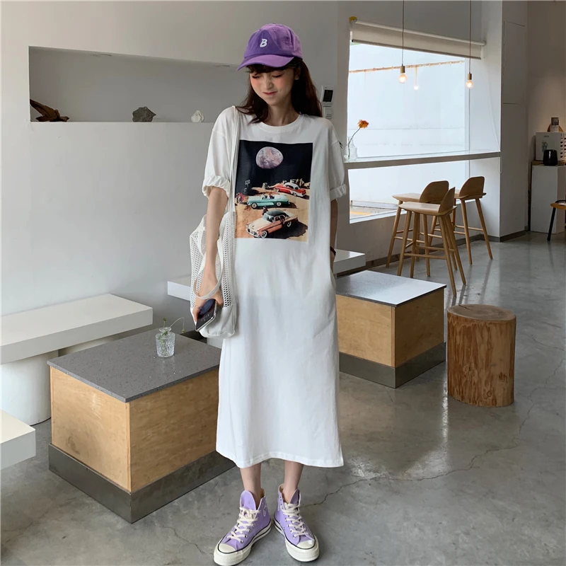 Фото 2020 Summer ins super long fire edge sleeve painting minus age knitted dress woman Женская одежда 2020 Summer ins super long fire edge sleeve painting minus age knitted dress woman Женская одежда