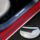 Накладки на пороги автомобиля для Ford Ranger Auto Накладка на порог двери, углеродное волокно, из искусственной кожи, 4 шт., автомобильные аксессуары