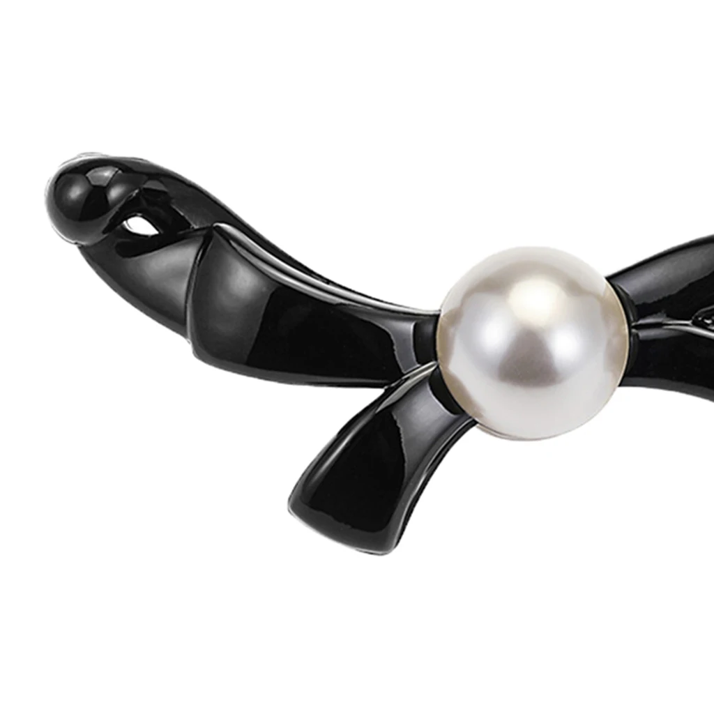 

Fashion Womens Pearls Banana Hair Clip Simple Hair Grip Hair Accessories