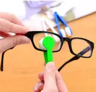 Лидер продаж, 5 цветов мини микрофибра с двух сторон солнцезащитные очки кисти очков Чистящая Щетка очки руб чистящее средство для очков инструмент для чистки щетки