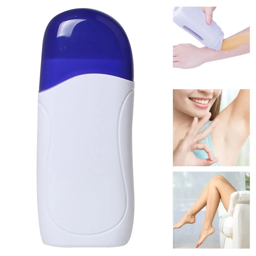 

Portable Mini Wax Machine Kit Roll On Wax Heater Depilatory Wax Beans Heater With Waxing Strips Hair Removal Warmer 100g