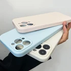 YYDS оригинальный квадратный противоударный чехол из жидкого силикона для iPhone 13 Pro Max Mini, мягкая тонкая задняя крышка