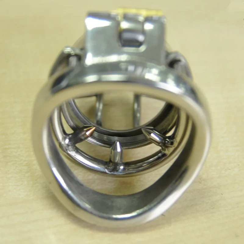 Мужское устройство верности из нержавеющей стали с зазубренным кольцом гей