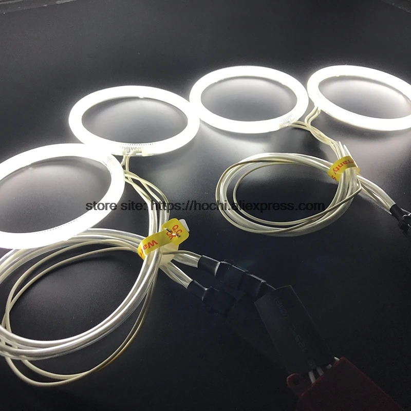 

HochiTech WHITE 6000K CCFL Headlight Halo Angel Demon Eyes Kit angel eyes light for Audi S8 Second generation 2002-2009