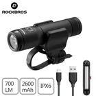 Велосипедный фонарь ROCKBROS, задний, перезаряжаемый, с USB-зарядкой, IPX6, водонепроницаемый, передний, защитный светильник светодиодный, задний фонарь