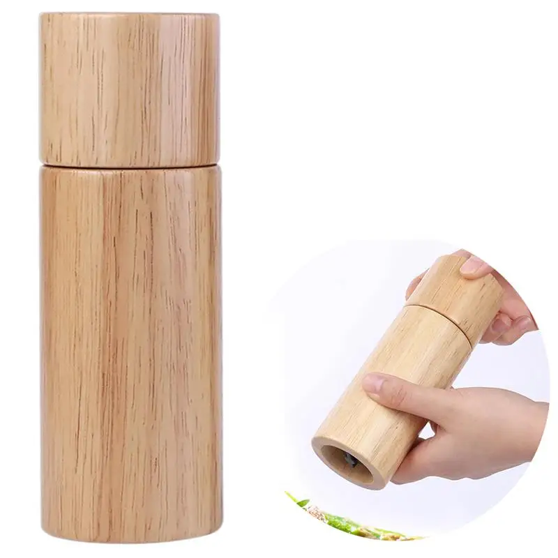 

Justdolife 1 PCS Pepper Grinder Multipurpose Wooden Manual Pepper Mill Spice Grinder Pepper Mill For Kitchen Seasoning Gadgets