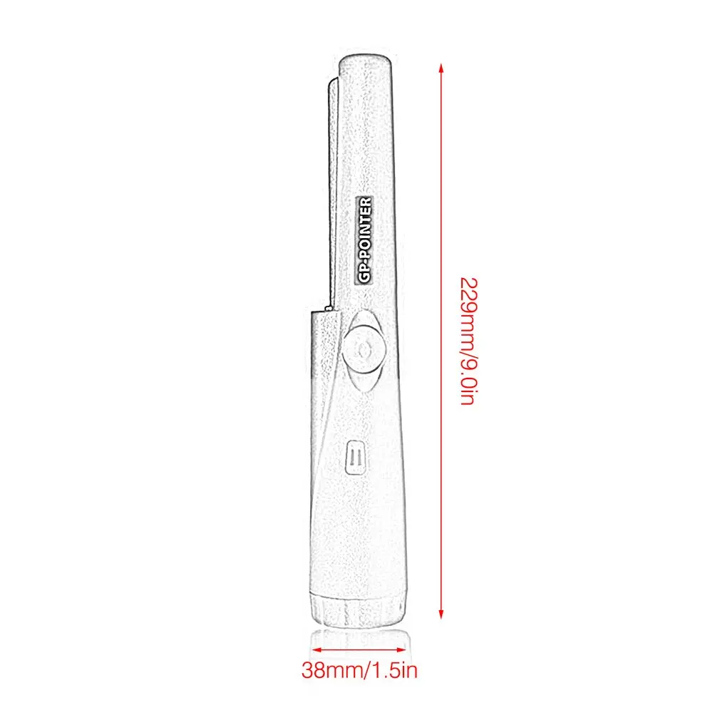 

Handheld GP Pointer Waterproof Automatic Pointer Pinpointer Portable Metal Detector with LED Light 360 Detection