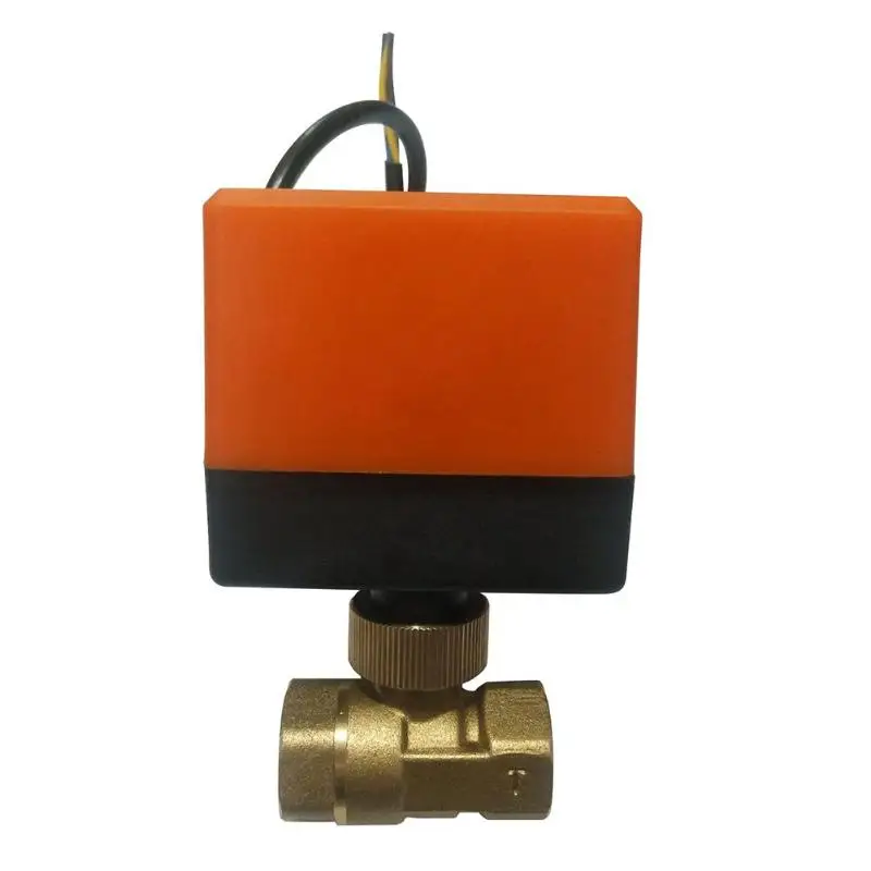 Электрический шаровой клапан, 220 В переменного тока, Φ 3-проводной двухсторонний Регулируемый латунный резьбовой Электрический шаровой кла... от AliExpress WW