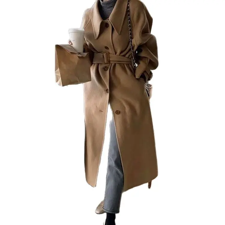 

2020 Women Woolen Coat Female Double-Sided Woolen winter Coat jackets woman parkas women Cashmere Wool loose overcoat